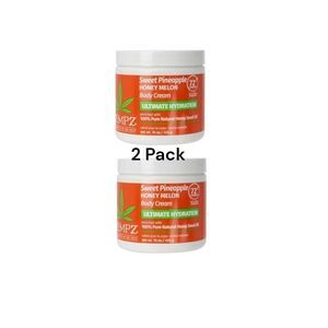 Hempz Sweet Pineapple Honey Melon Body Cream Ultimate Hydration Jumbo Tub 2 Pack